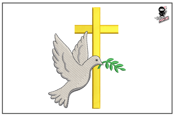 Christian Cross With Dove Embroidery Design Review