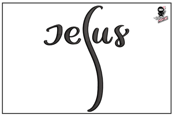 Jesus Christian Cross Embroidery Design