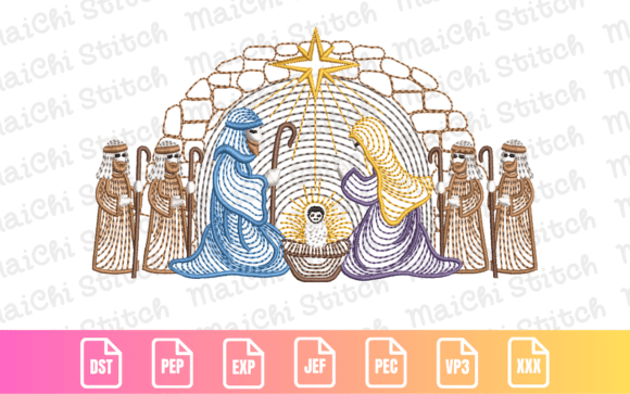 Nativity Scene: A Thoughtful Holiday Embroidery Choice